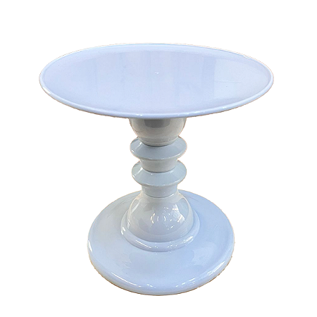 Prato Mosaico Pé Torneado Só Boleiras 19,5 Azul Claro Candy