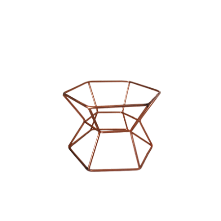 SUPORTE SEXTAVADO FERRO P/BANDEJA SO BOLEIRAS PEQ ROSE GOLD
