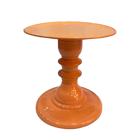 Prato Mosaico Pé Torneado Só Boleiras 19,5X22 Papaya