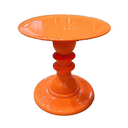 Prato Mosaico Pé Torneado Só Boleiras 19,5X22 Laranja Neon