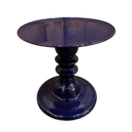 Prato Mosaico Pé Torneado Só Boleiras 19,5X22 Azul Marinho