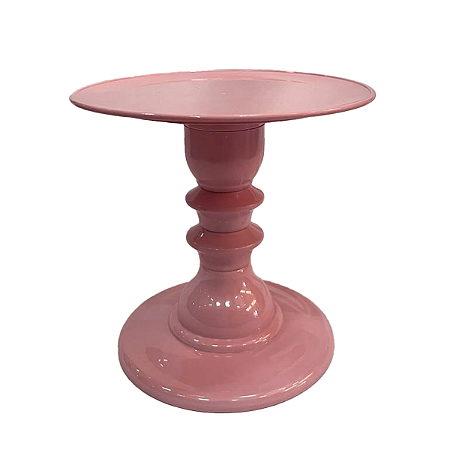 Prato Mosaico Pé Torneado Só Boleiras 19,5X22 Rose