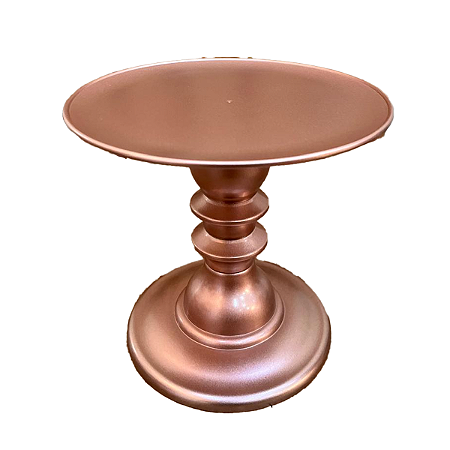 Prato Mosaico Pé Torneado Só Boleiras 19,5X22 Rose Gold