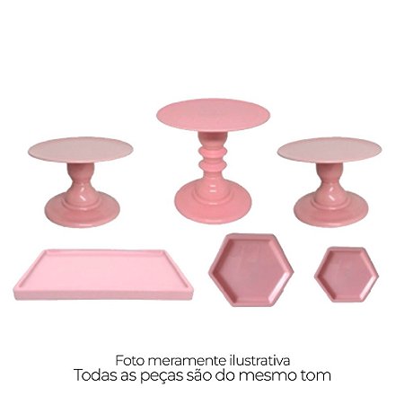 Kit Comemore Só Boleiras Rose 5 Pcs Decor Festa Aniversário