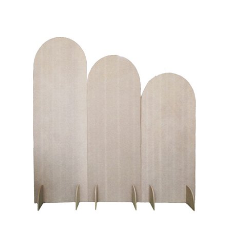 TRIO DE PAINEIS ARCO ROMANO LISO MDF CRU