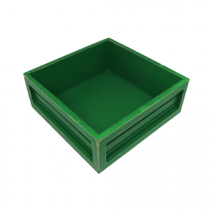 Caixote Mdf Canelado Vintage Verde Bandeira Decorativo Festa