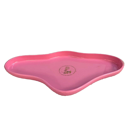 Bandeja Orgânica Rosa 250 Decorativa Festas Só Boleiras
