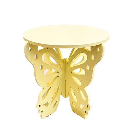 PRATO BORBOLETA GRANDE AMARELO CANDY