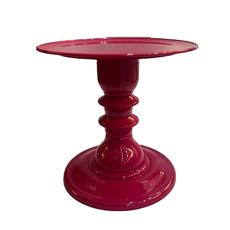 Prato Mosaico Pé Torneado Só Boleiras 19,5X22 Fucsia