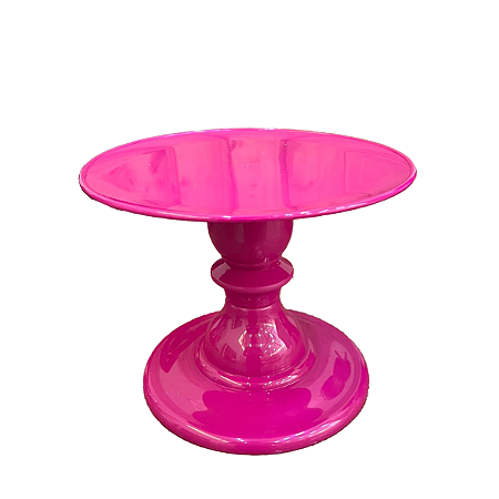 Prato Mosaico Pé Torneado Só Boleiras 16,5X22 Fucsia