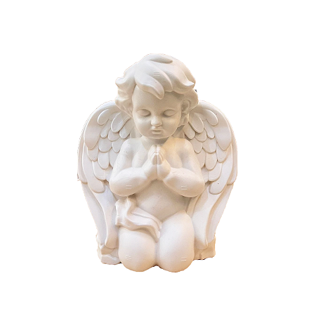 Anjo Decorativo De Plastico Branco