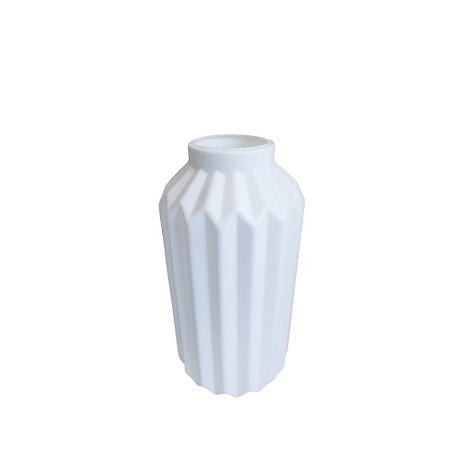 Vaso Elegance De Plástico Decorativo 18Cm Branco