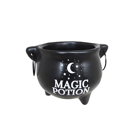 Caldeirao de ceramica bruxa preto