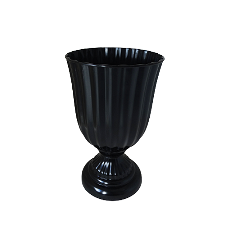 Vaso Plástico Dubai Pequeno Preto Decorativo Flores Jardim
