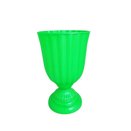 Vaso Plástico Dubai Pequeno Neon Verde Decorativo Flores