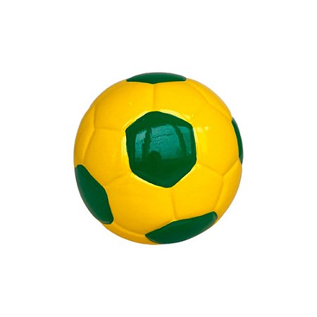 Uma bola de futebol preta e amarela