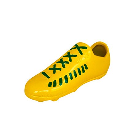 BOLA DE FUTEBOL CERAMICA VERDE E AMARELO