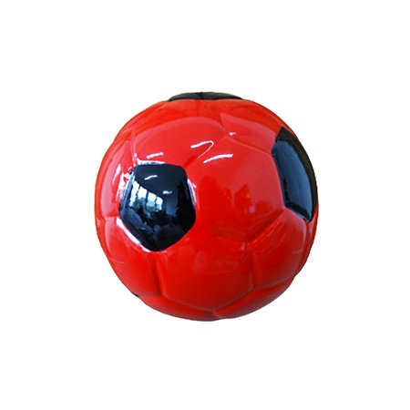 Bola De Futebol Cerãmica Vermelho e Preto Decoração