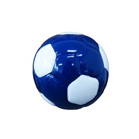 BOLA DE FUTEBOL CERAMICA AZUL E BRANCO