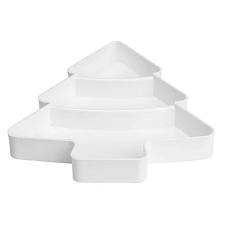Petisqueira plastica arvore de natal branco