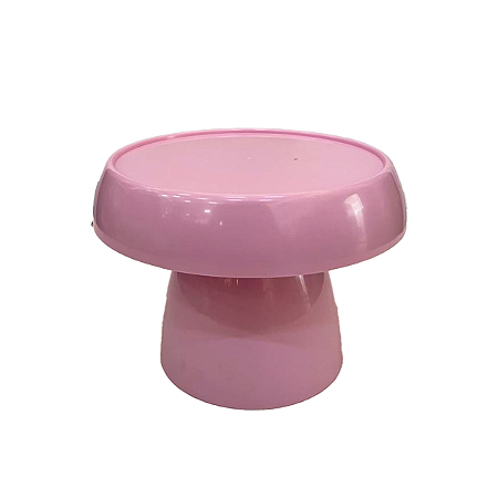 Boleira Cogumelo Média Prato Doces Só Boleiras Rosa Bebê