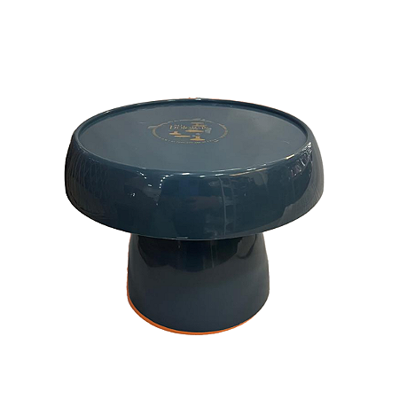 Boleira Cogumelo Média Prato Doces Só Boleiras Azul Gris