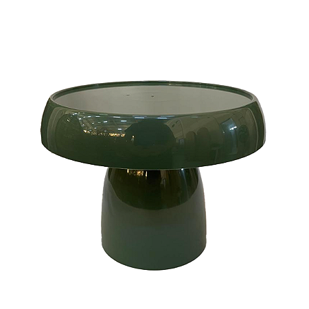 Boleira Cogumelo Grande Prato Doces Só Boleiras Verde Musgo