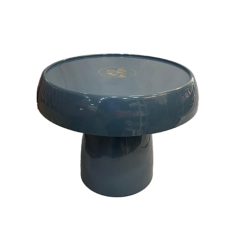 Boleira Cogumelo Grande Prato Doces Só Boleiras Azul Gris