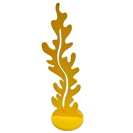 Alga Mdf Modelo 2 Grande Amarelo Gema Decorativo Festa Mar