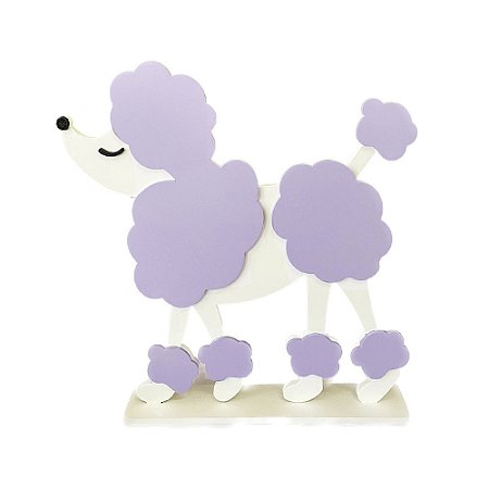 Display MDF Cachorrinho Da Boneca Lilás Decorativo Totem