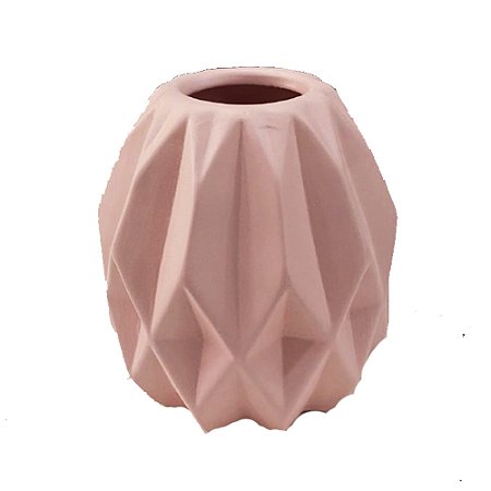 Vaso Geometrico Peq Rosa Bebe Fosco