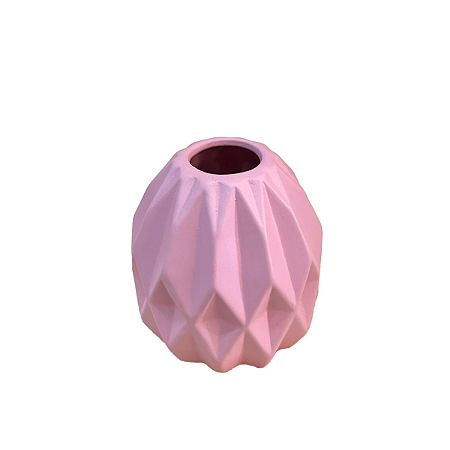 Vaso Geometrico Peq Rosa Bebe Fosco