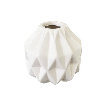 Mini Vaso Geometrico Branco Fosco