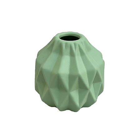 Mini Vaso Geométrico Verde Bebê Fosco Decoração Flores