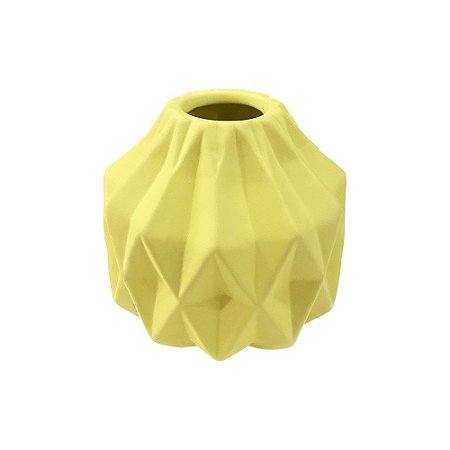 Mini Vaso Geometrico Amarelo Bebe Fosco