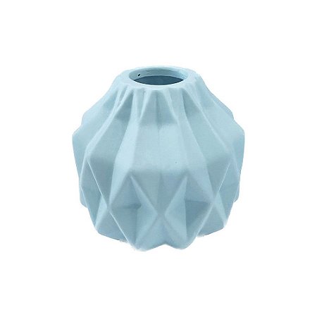 Mini Vaso Geometrico Azul Bebe Fosco