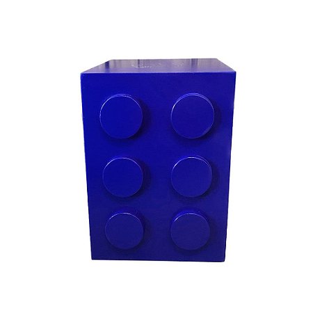 Cubo Pecinha De Montar MDF Retangular Azul Marinho Decoração