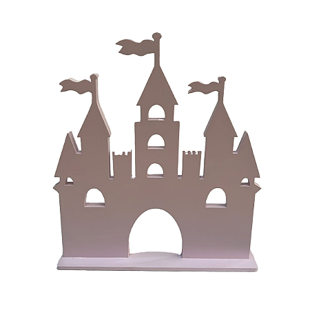 Display Castelo Decoração Princesas Festas MDF Lilás
