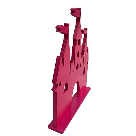 Display Castelo Decoração Princesas Festas MDF Pink
