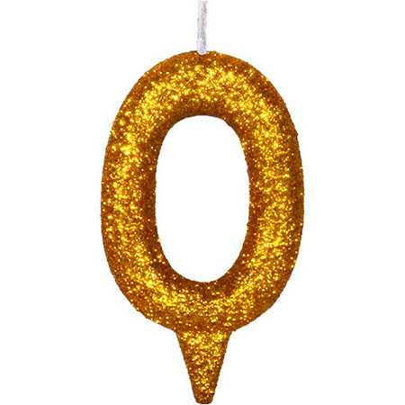 Vela Aniversário Dourada Magic Glitter Estrela Festas