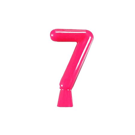 Vela Neon Pink Número 7 Junco Decoração Festa