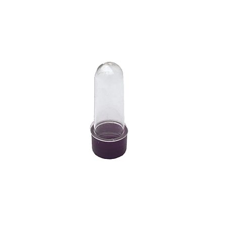 Tubete Pequeno Decoração Roxo 8 CM Plástico 10Uni