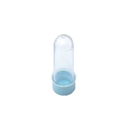 Tubete Pequeno Decoração Azul Bebê 8 CM Plástico 10Uni