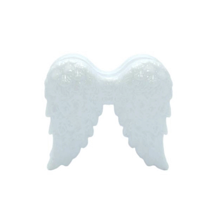 Tubete Asa Branco Decoração Batizado Plástico 10 unidades