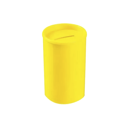 Cofrinho Plástico Lembrancinha Porta Moedas Amarelo