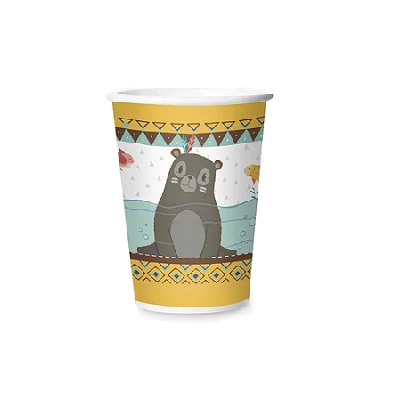 Copo De Papel Festa Na Floresta Aniversário 180ml 8 un
