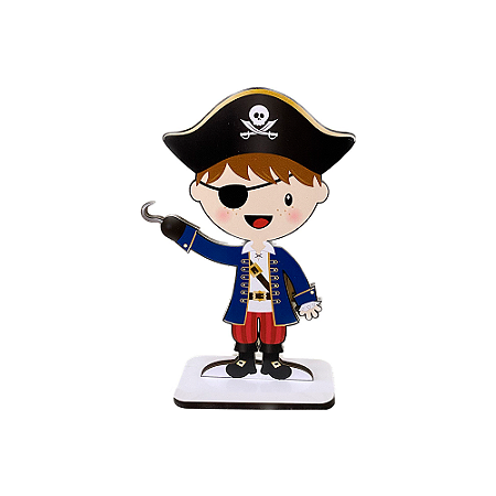 Display Adesivo Decorativo Capitão Pirata Placa Totem De Mdf