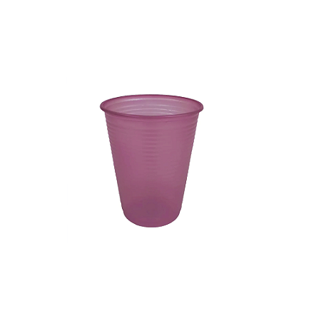 Copo Descartável Plástico Rosa Perolado 200ml 50uni Festas