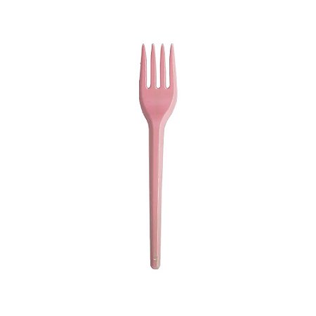 Garfo Descartável Plástico Rosa Sobremesa 50uni Bello