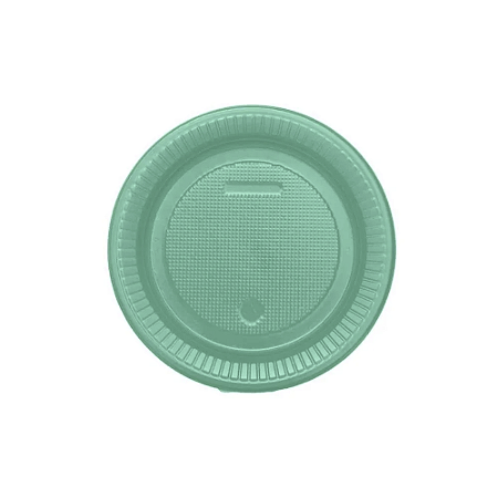 Prato Descartável Plástico Verde Perolado Sobremesa 10uni